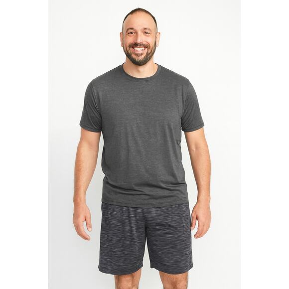 HEAD Men’s Athletic Shorts Size L Black Gray Striped Performance Activewear NWOT - Picture 1 of 6